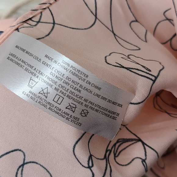 Scarf Set Hair Tie Purse Wrap Creme Pink Square Brand New 2-piece Spring Preppy - Picture 3 of 5